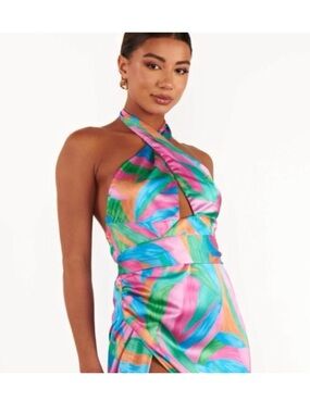 Show me your Mumu Adele Halter Maxi Dress Sz Large NWOT